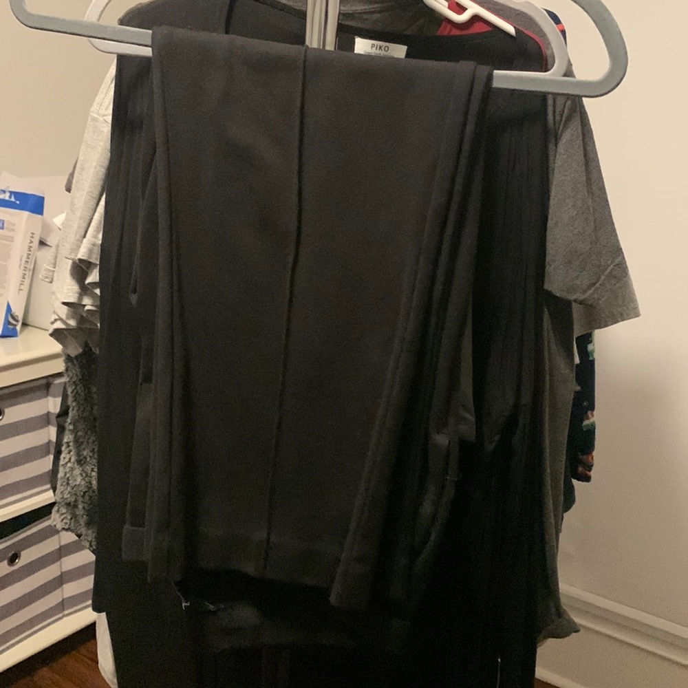 Black Women’s Large Work Trousers Wide Leg Cropped leg not long